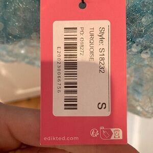 Edikted Aqua Beaded Top